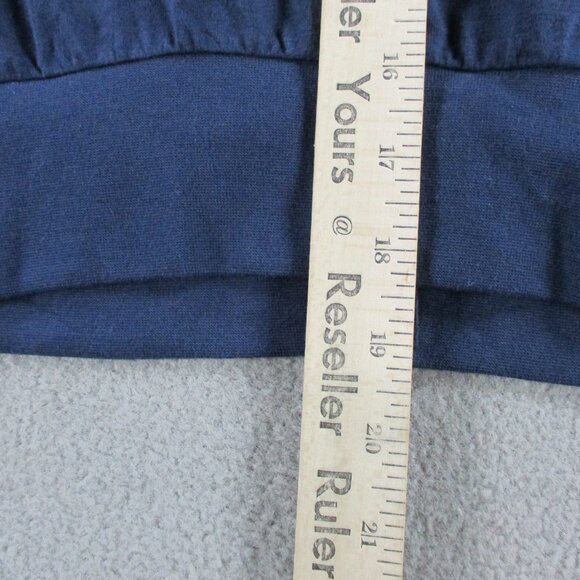 SKIMS Cotton Jersey Zip Up Slim Hoodie Womens Small Navy Blue Cropped Sweatshirt - Picture 8 of 10
